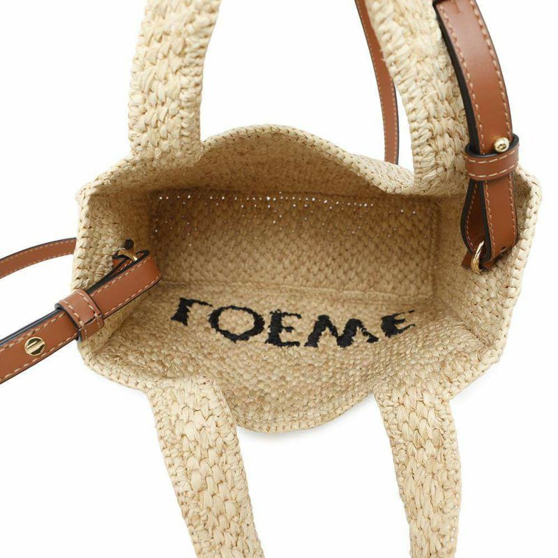ロエベ ハンドバッグ フォント トート ミニ ラフィア A685V46X01 LOEWE 2wayショルダーバッグ かごバッグ