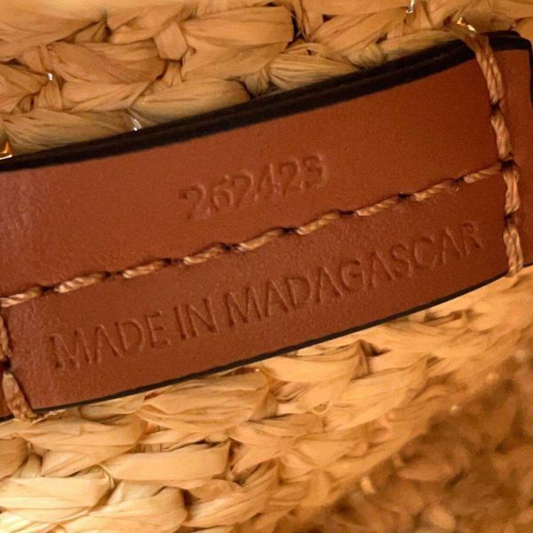 ロエベ ハンドバッグ フォント トート ミニ ラフィア A685V46X01 LOEWE 2wayショルダーバッグ かごバッグ