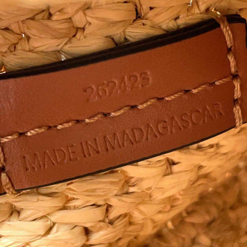 ロエベ ハンドバッグ フォント トート ミニ ラフィア A685V46X01 LOEWE 2wayショルダーバッグ かごバッグ