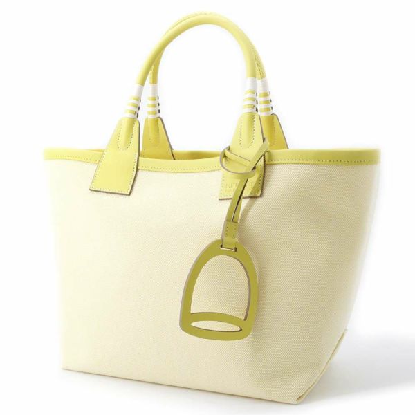 新品未使用 エルメス HERMES スティープル 25 シトロン ライム B刻印 エルメス スティープル25 シトロン/ライム/シルバー金具 トワル