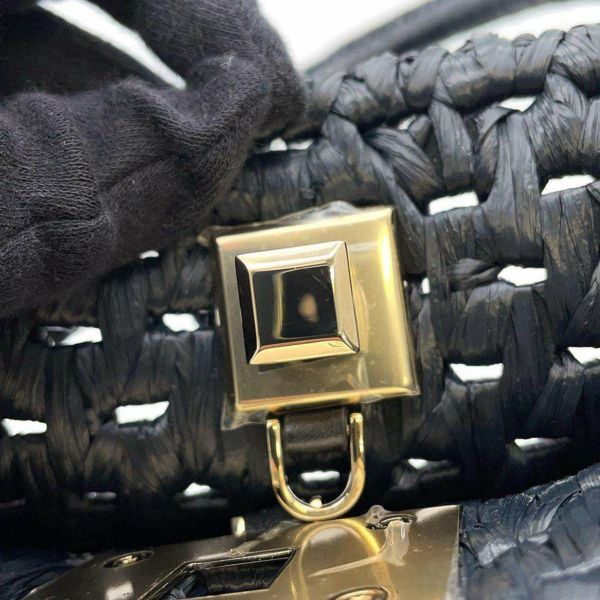FERRAGAMO◆スタジオ ラフィア ラージバッグ FERRAGAMO◇スタジオ ラフィア ラージバッグ