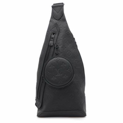 ルイヴィトン ボディバッグ モノグラム・シャドウ デュオ・スリングバッグ M21890 ヴィトン ブラック 黒 安心保証