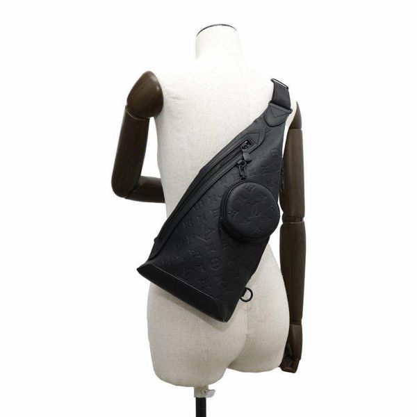 ルイヴィトン ボディバッグ モノグラム・シャドウ デュオ・スリングバッグ M21890 ヴィトン ブラック 黒