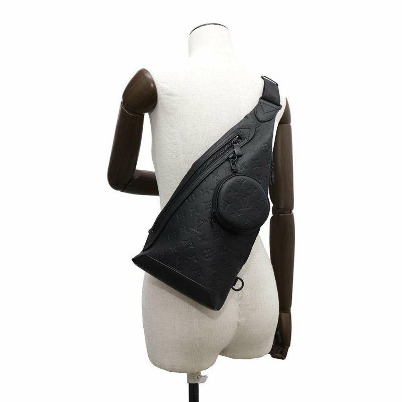 ルイヴィトン ボディバッグ モノグラム・シャドウ デュオ・スリングバッグ M21890 ヴィトン ブラック 黒