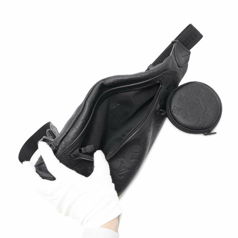 ルイヴィトン ボディバッグ モノグラム・シャドウ デュオ・スリングバッグ M21890 ヴィトン ブラック 黒