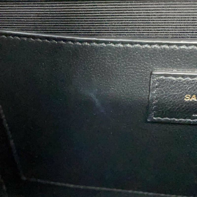 サンローランパリ チェーンショルダーバッグ エンヴェロップ ミディアム カーフレザー 600185 2way 黒