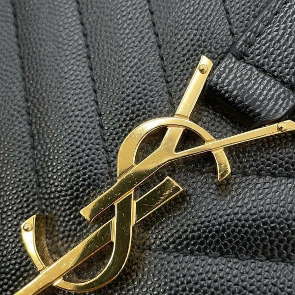 サンローランパリ チェーンショルダーバッグ エンヴェロップ ミディアム カーフレザー 600185 2way 黒