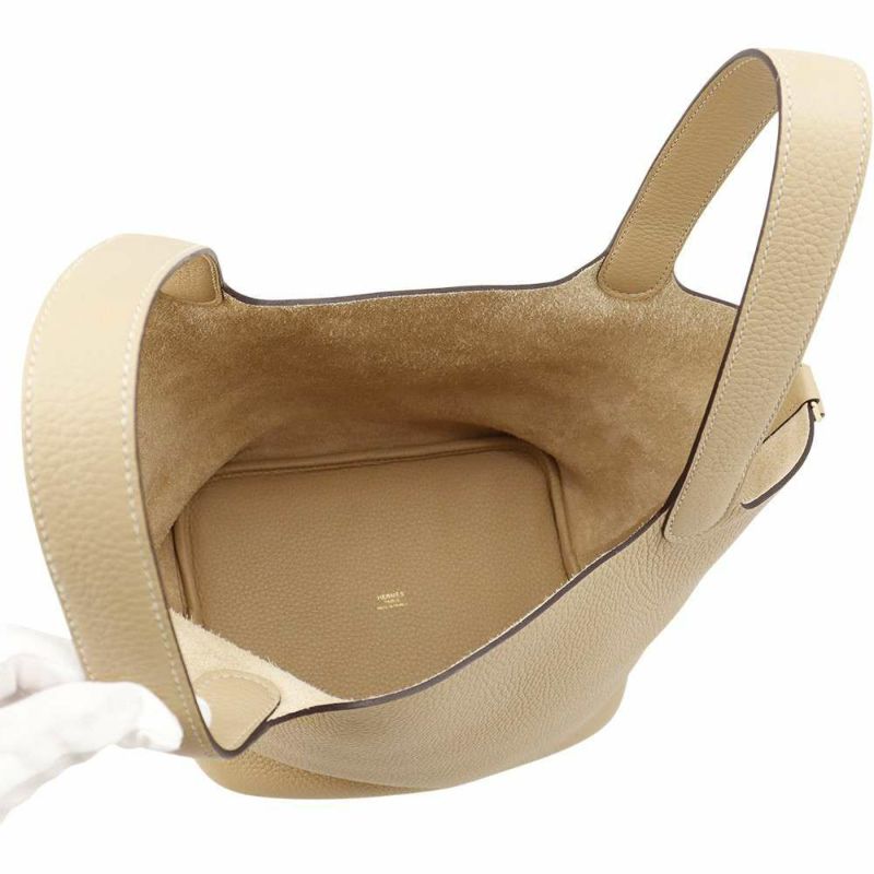 エルメス ハンドバッグ ピコタンロックMM トレンチ/ゴールド金具 トリヨンクレマンス K刻印