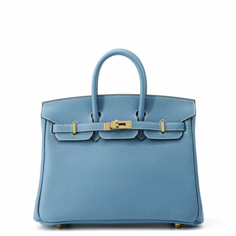 エルメス バーキン25 ニューブルージーン/ゴールド金具 トゴ W刻印 HERMES Birkin ハンドバッグ