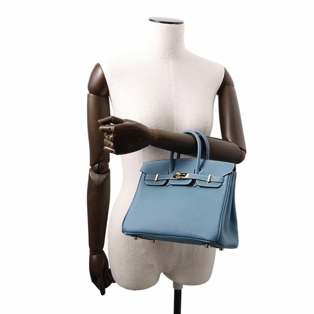 エルメス バーキン25 ニューブルージーン/ゴールド金具 トゴ W刻印 HERMES Birkin ハンドバッグ