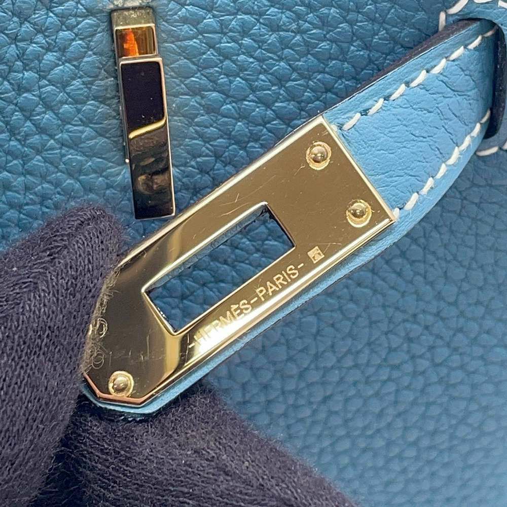 エルメス バーキン25 ニューブルージーン/ゴールド金具 トゴ W刻印 HERMES Birkin ハンドバッグ