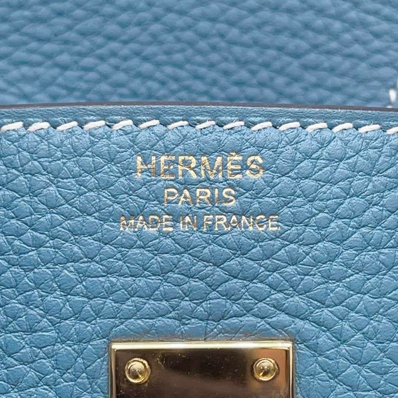 エルメス バーキン25 ニューブルージーン/ゴールド金具 トゴ W刻印 HERMES Birkin ハンドバッグ