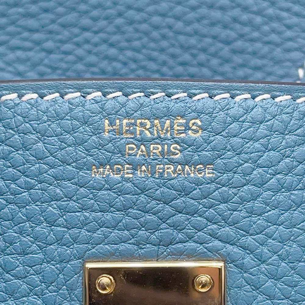 エルメス バーキン25 ニューブルージーン/ゴールド金具 トゴ W刻印 HERMES Birkin ハンドバッグ