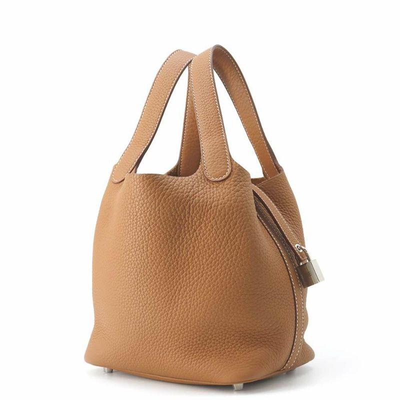 エルメス ハンドバッグ ピコタンロックPM ゴールド/シルバー金具 トリヨンクレマンス Z刻印