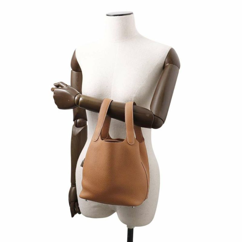 エルメス ハンドバッグ ピコタンロックPM ゴールド/シルバー金具 トリヨンクレマンス Z刻印
