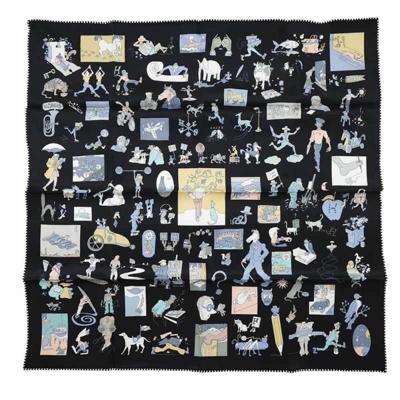 エルメス スカーフ カレ70 カレ・リブレ Libre scarf HERMES シルク 黒 2025春夏