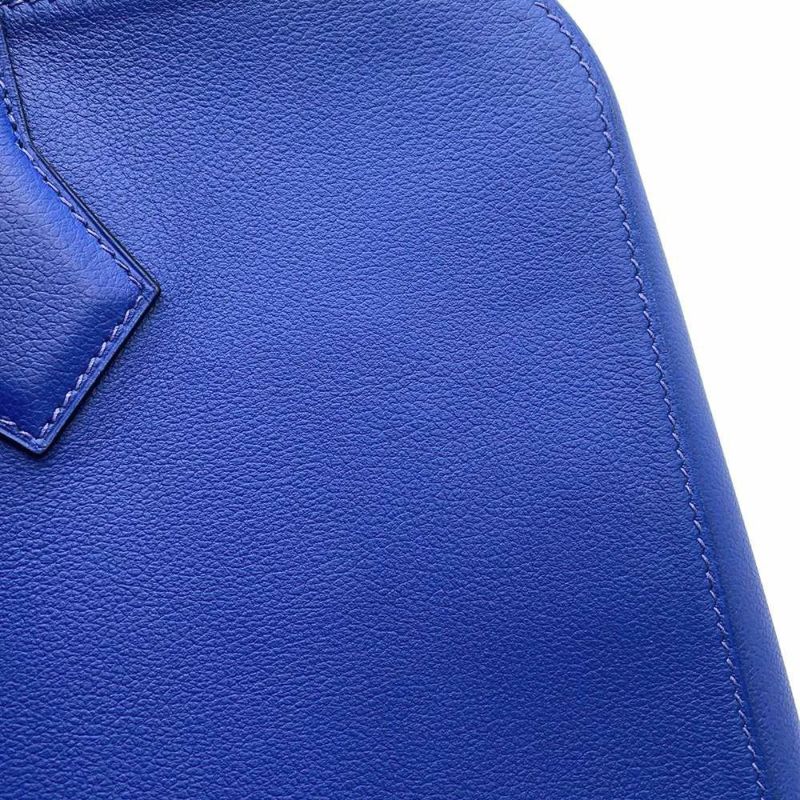 エルメス ビジネスバッグ ヴィクトリア ライト 38 ブルーエレクトリック/シルバー金具 エバーカラー C刻印 メンズ