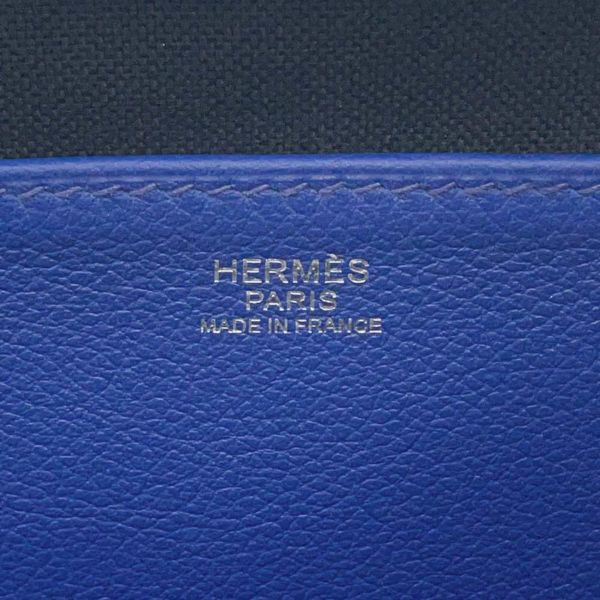 エルメス ビジネスバッグ ヴィクトリア ライト 38 ブルーエレクトリック/シルバー金具 エバーカラー C刻印 メンズ