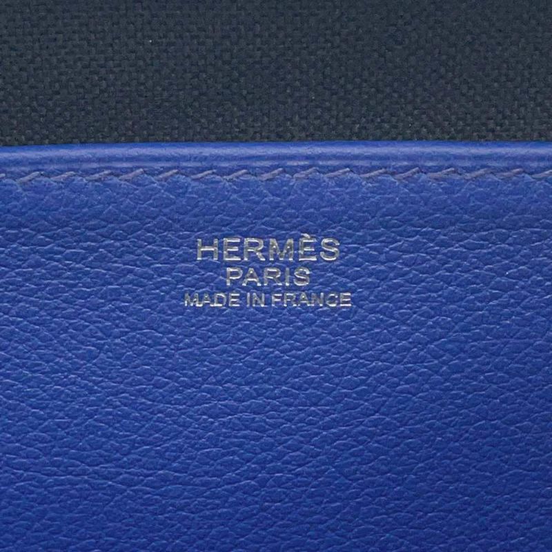 エルメス ビジネスバッグ ヴィクトリア ライト 38 ブルーエレクトリック/シルバー金具 エバーカラー C刻印 メンズ