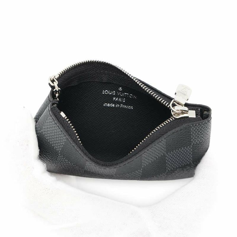 ルイヴィトン コインケース  ダミエ・グラフィット ポシェットクレ N60155 ルイヴィトン 黒 ブラック