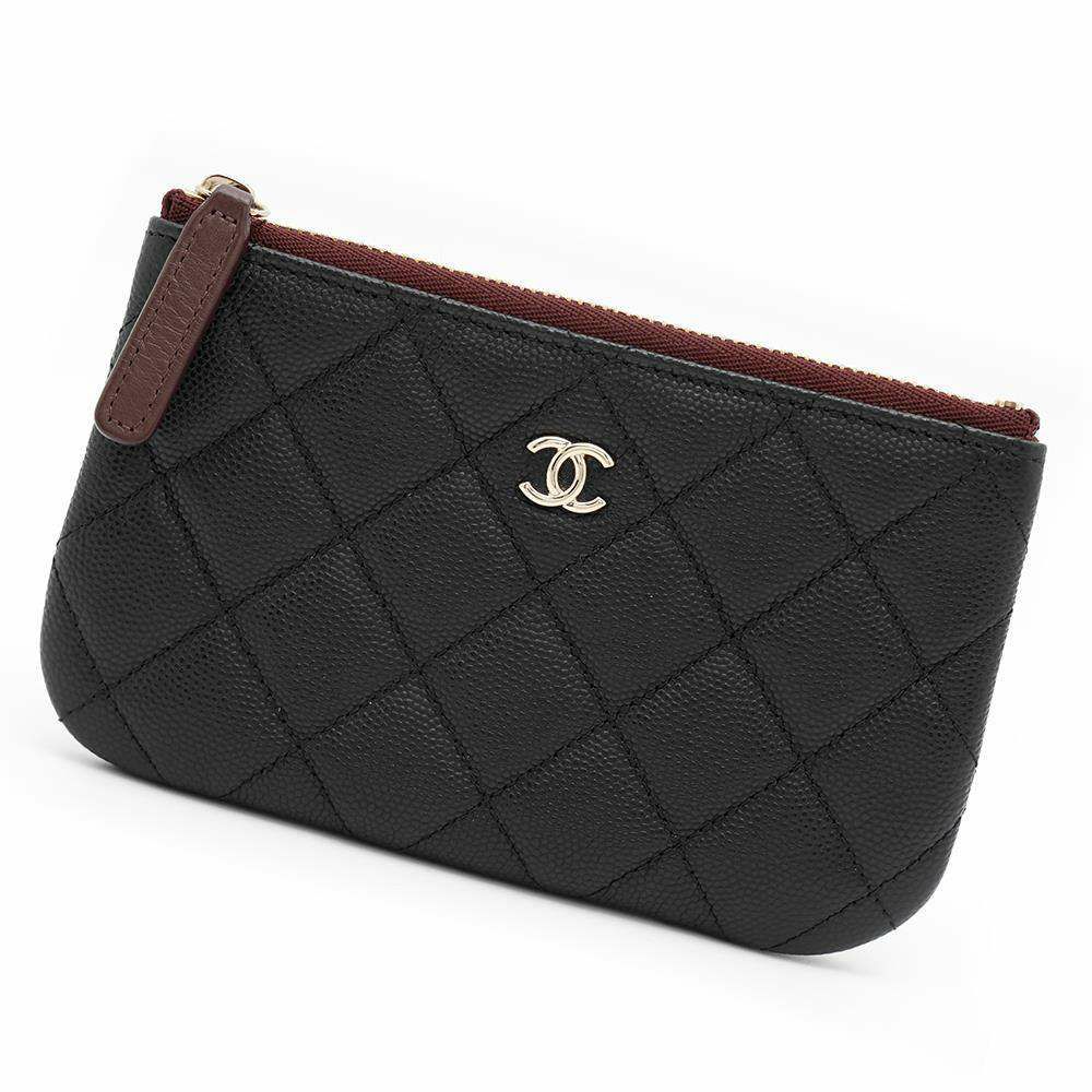 シャネル ポーチ マトラッセ ココマーク キャビアスキン AP4020 CHANEL 黒