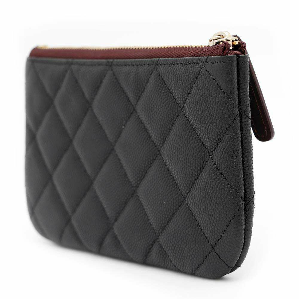 シャネル ポーチ マトラッセ ココマーク キャビアスキン AP4020 CHANEL 黒