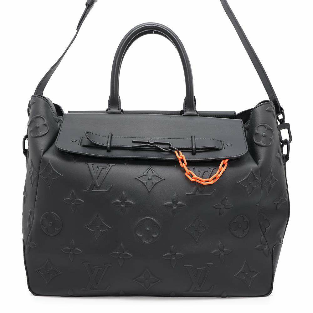 ルイヴィトン トートバッグ モノグラム・シール スティーマー・トート M58710 2wayショルダー ブラック 黒