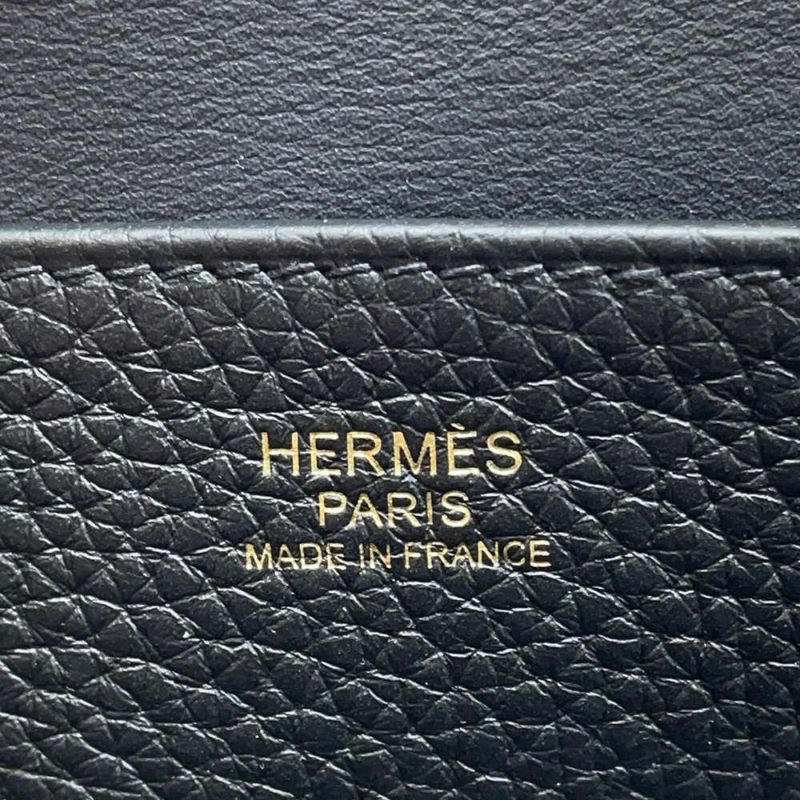 エルメス ハンドバッグ アルザン25 ブラック/ゴールド金具 トリヨンクレマンス K刻印 2way 黒