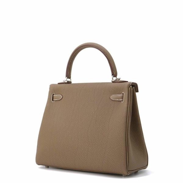 エルメス ハンドバッグ ケリー25 内縫い エトゥープ/シルバー エルメス ハンドバッグ ケリー25 内縫い エトゥープ/シルバー