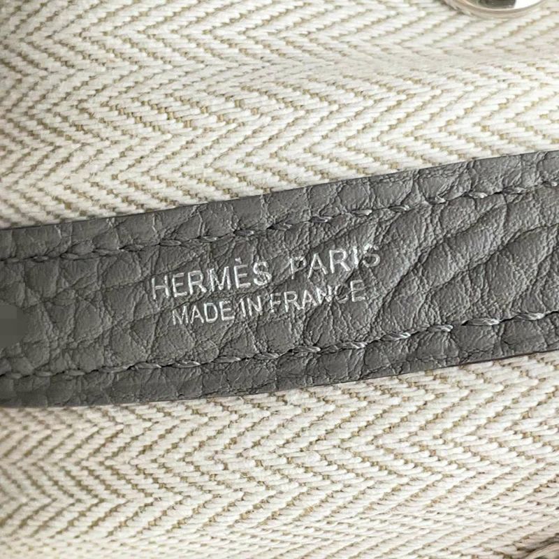 エルメス トートバッグ ガーデンパーティTPM グリメイヤー/シルバー金具 ネゴンダ W刻印 HERMES Garden Party