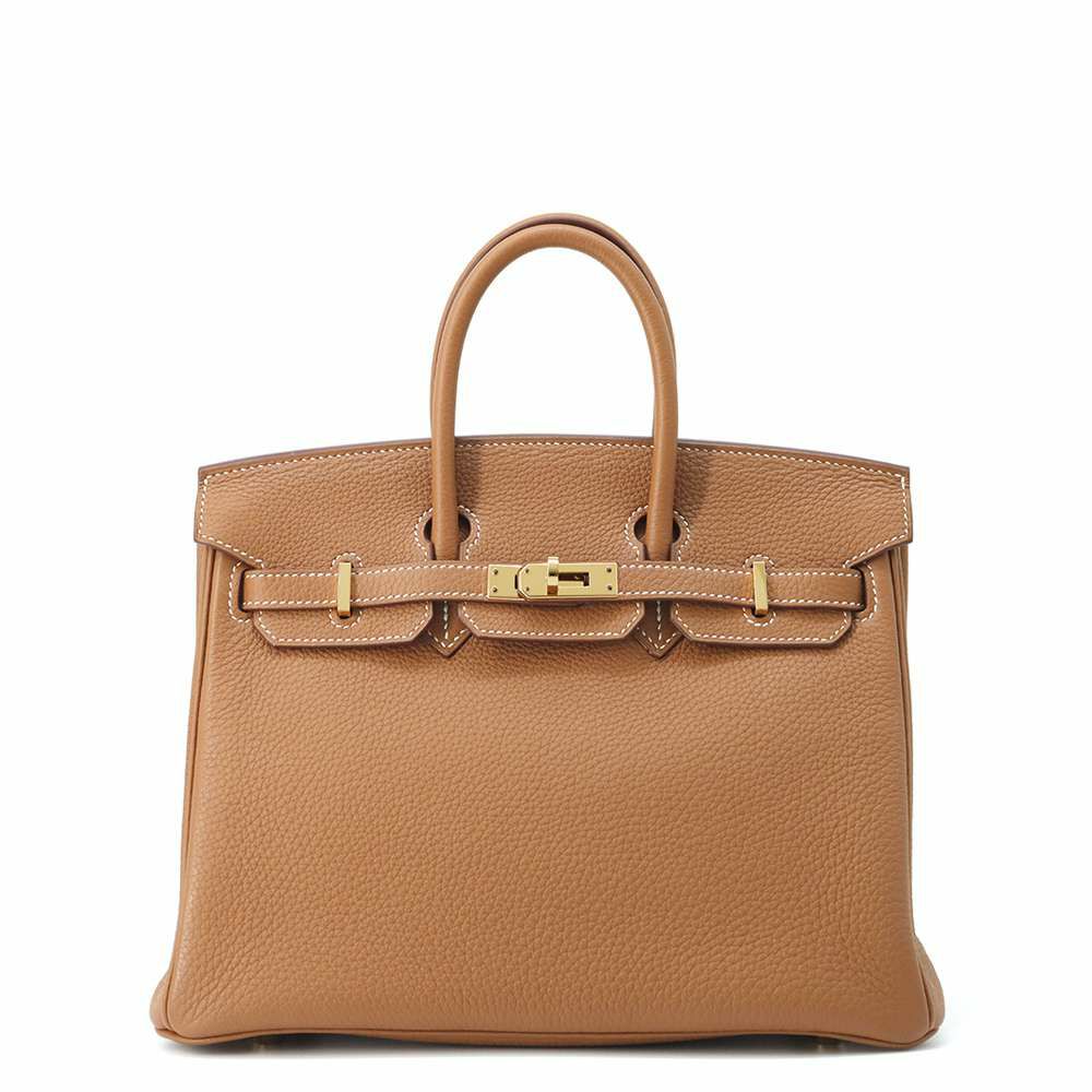 エルメス バーキン25 ゴールド/ゴールド金具 トゴ D刻印 HERMES Birkin ハンドバッグ