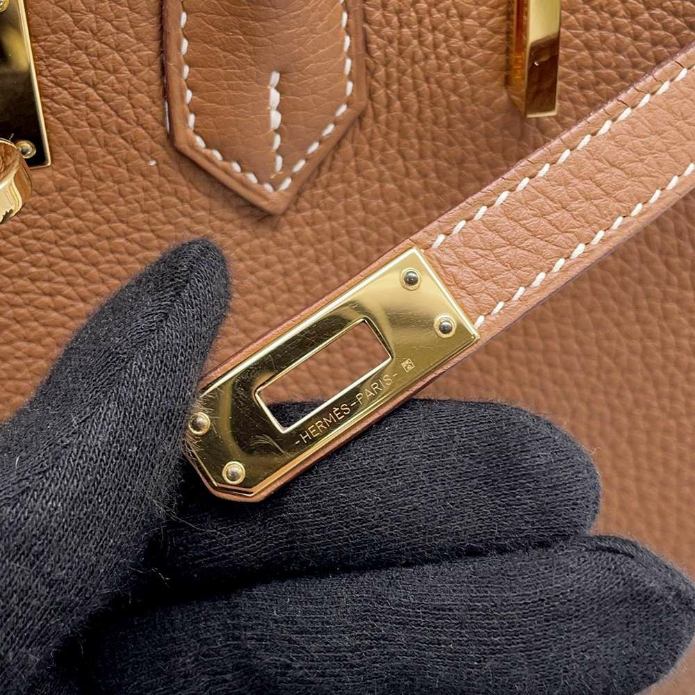 エルメス バーキン25 ゴールド/ゴールド金具 トゴ D刻印 HERMES Birkin ハンドバッグ