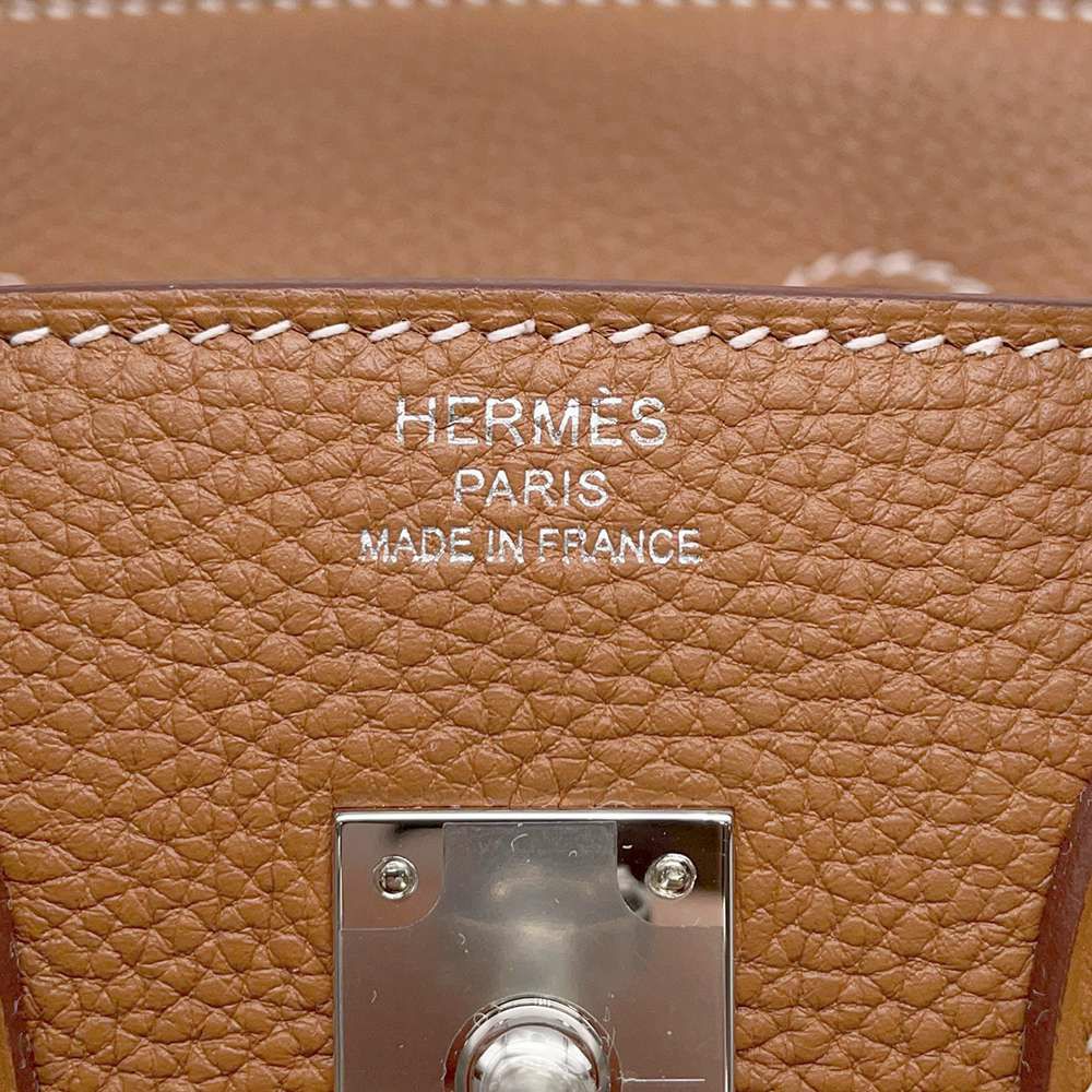 エルメス バーキン25 ゴールド/シルバー金具 トゴK刻印 HERMES Birkin ハンドバッグ