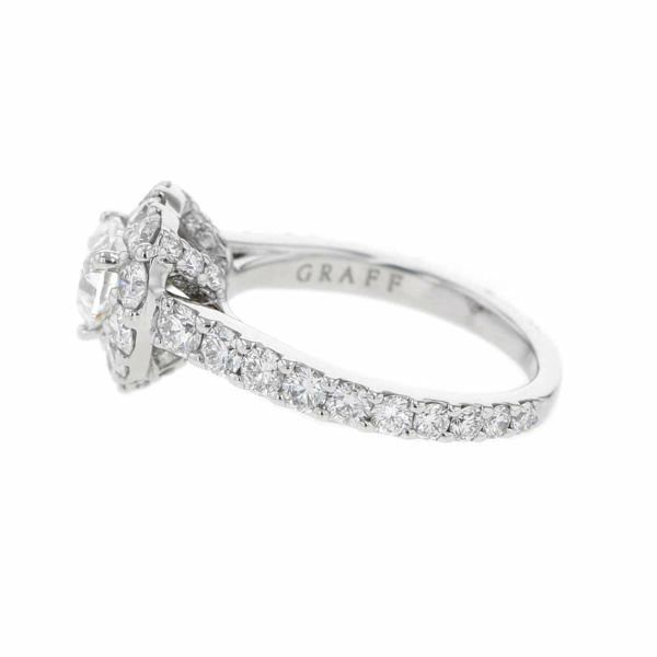 グラフ リング アイコン ハートシェイプ ダイヤモンド 0.70ct K18WG リングサイズ約6号 RGR619 GRAFF 指輪