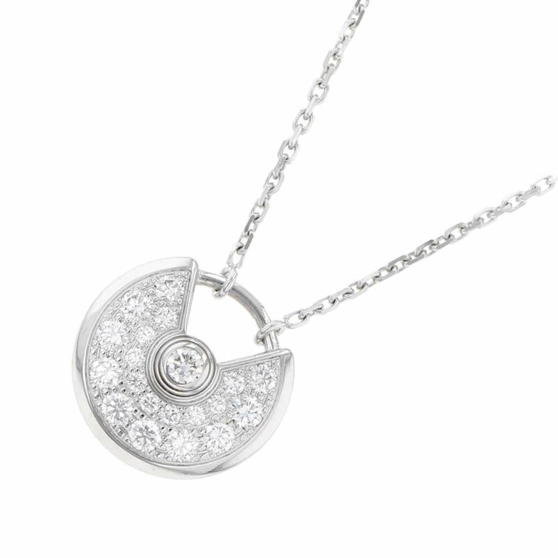 カルティエ ネックレス アミュレット ドゥ カルティエ ネックレス XS パヴェダイヤモンド K18WG B3047300 Cartier ジュエリー