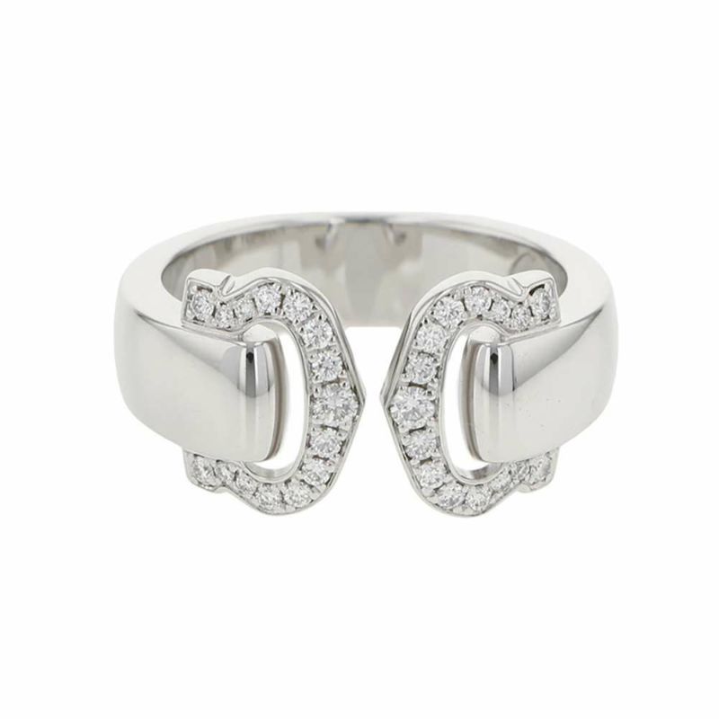 カルティエ リング 2C ブークルセ ダイヤモンド K18WGホワイトゴールド リングサイズ49 Cartier ジュエリー