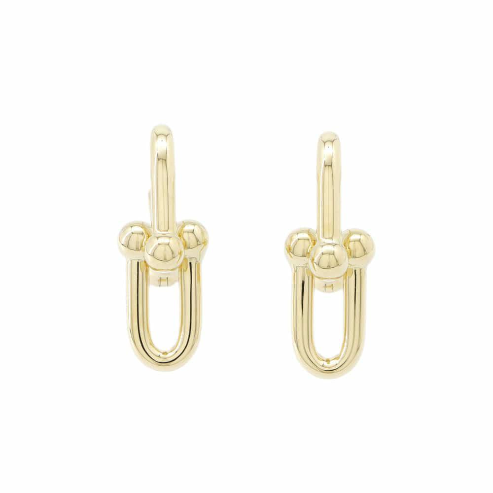 ティファニー ピアス ハードウェア ミディアム リンク ピアス K18YG 73584531 Tiffany&Co. ジュエリー
