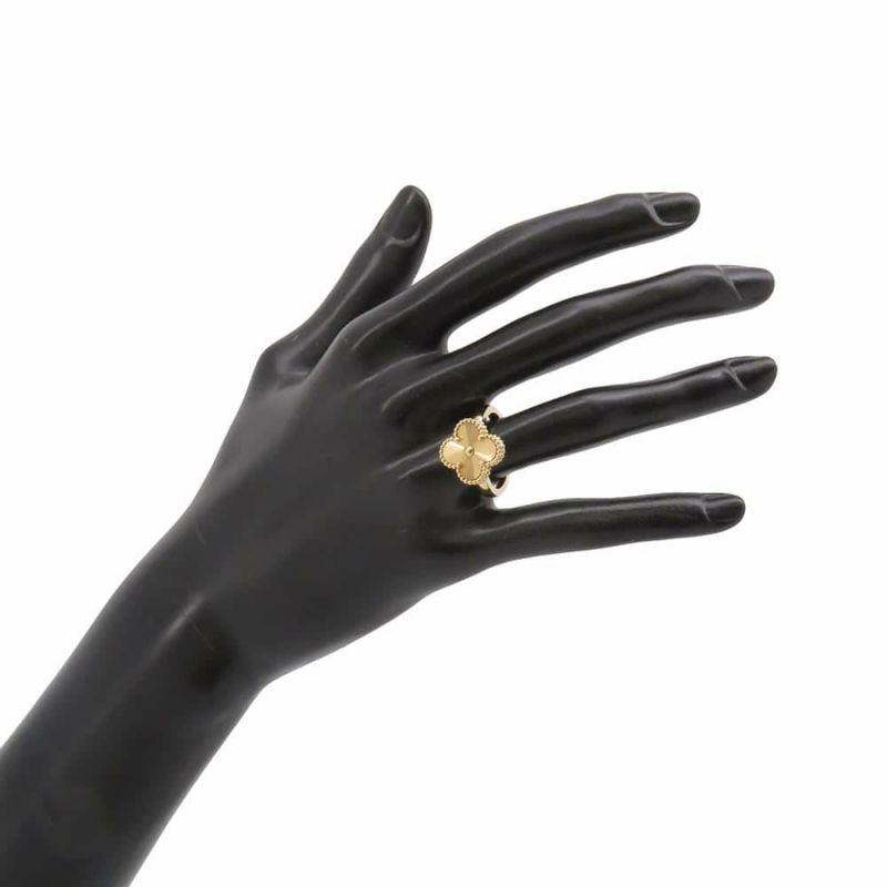 ヴァンクリーフ&アーペル リング ヴィンテージ アルハンブラ リング ギヨシェ K18YG リングサイズ52 VCARP61355/VCARP61300 指輪