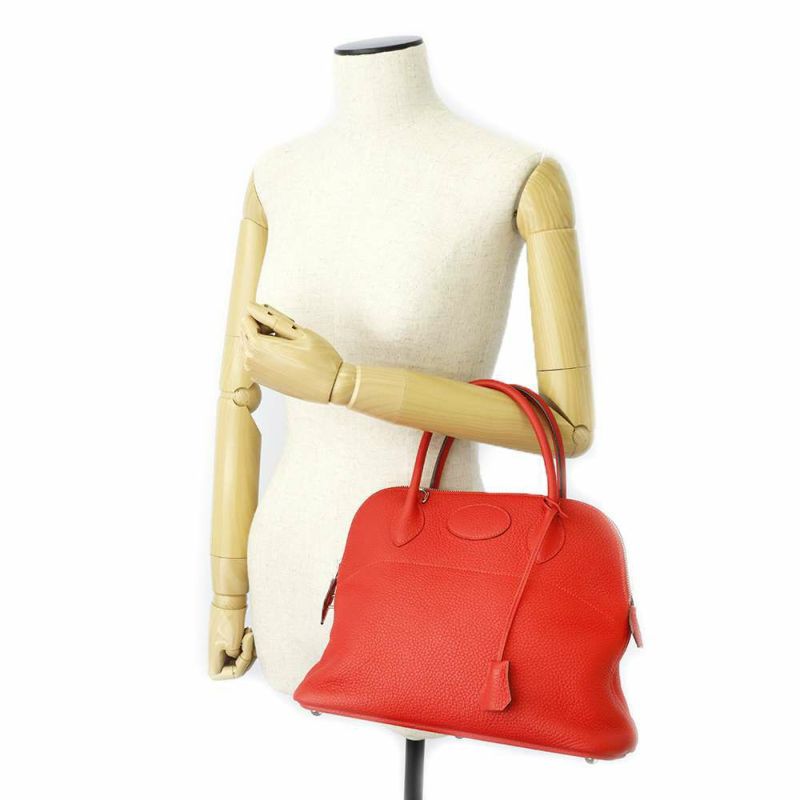 エルメス ハンドバッグ ボリード31 ルージュピヴォワンヌ/シルバー金具 トリヨンクレマンス X刻印 2way