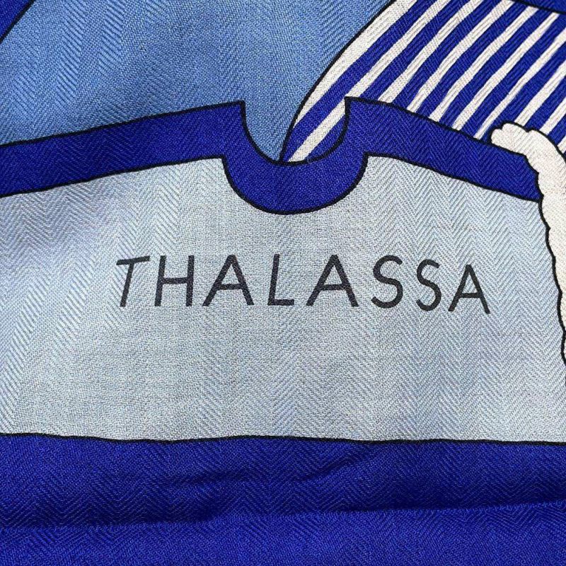 エルメス ストール カレ140 カレジェアン タラサ THALASSA HERMES シルク カシミヤ 2025年春夏