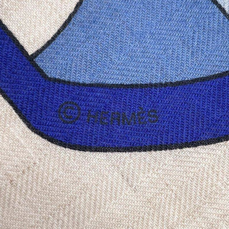 エルメス ストール カレ140 カレジェアン タラサ THALASSA HERMES シルク カシミヤ 2025年春夏