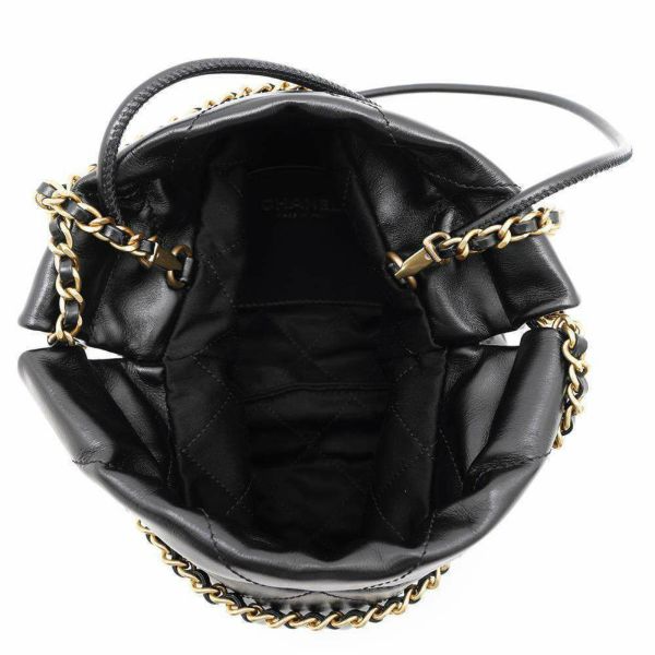 シャネル ハンドバッグ CHANEL 22 ミニ ココマーク シャイニーカーフレザー AS3980 CHANEL 2wayショルダーバッグ 黒