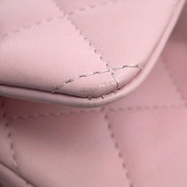 シャネル チェーンショルダーバッグ トップハンドル ミニ フラップ マトラッセ ココマーク ラムスキン AS4847 CHANEL