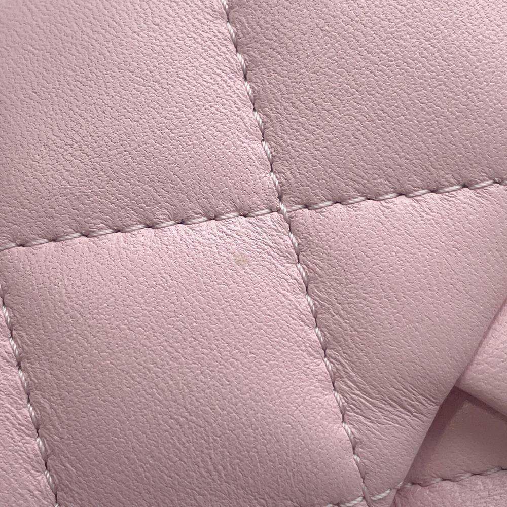 シャネル チェーンショルダーバッグ トップハンドル ミニ フラップ マトラッセ ココマーク ラムスキン AS4847 CHANEL