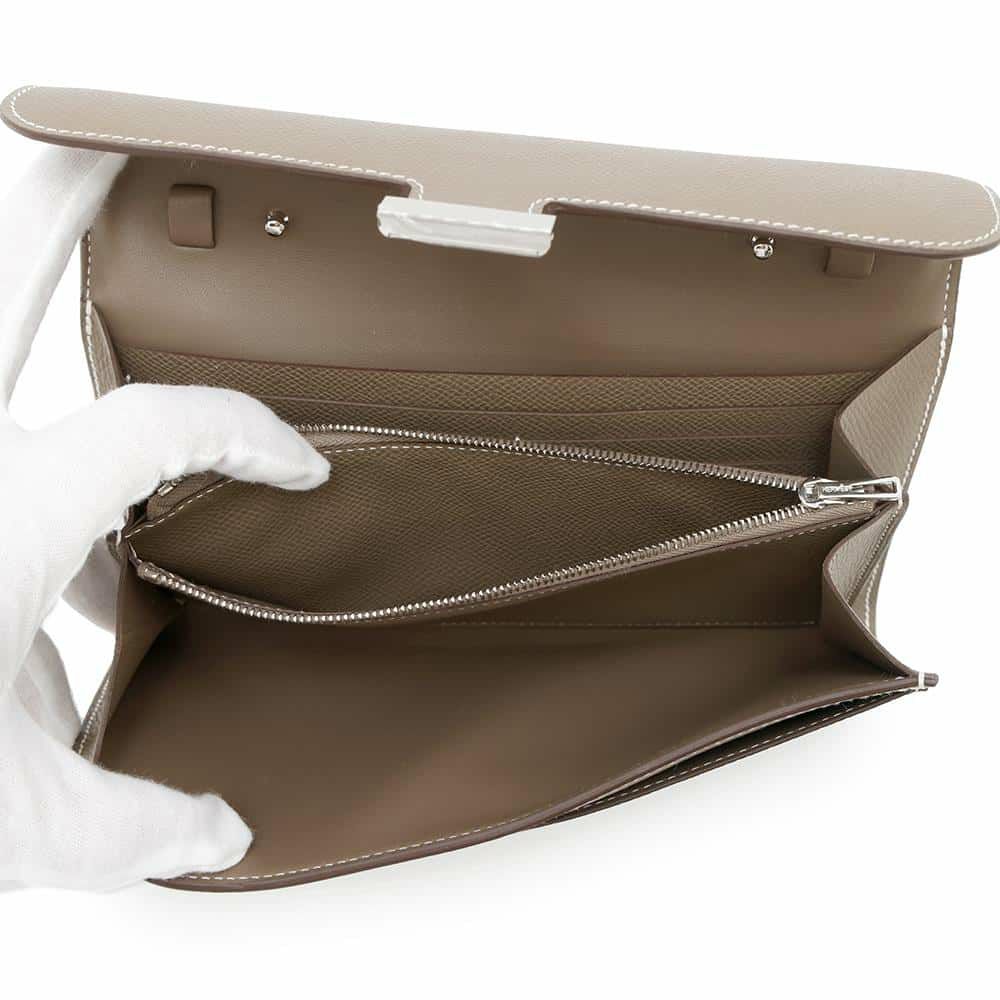 エルメス 長財布 コンスタンス トゥーゴー ロング エトゥープ/シルバー金具 エプソン W刻印 財布