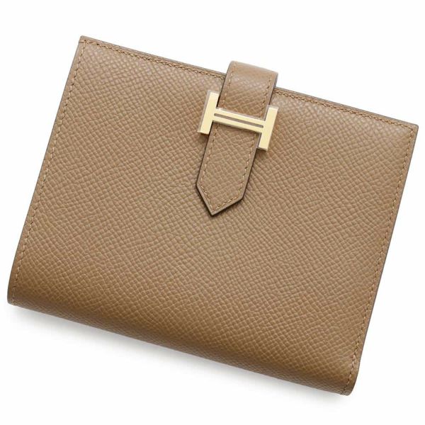 エルメス 二つ折り財布 ベアンコンパクト アルザン/ゴールド金具 エプソン W刻印 HERMES 財布