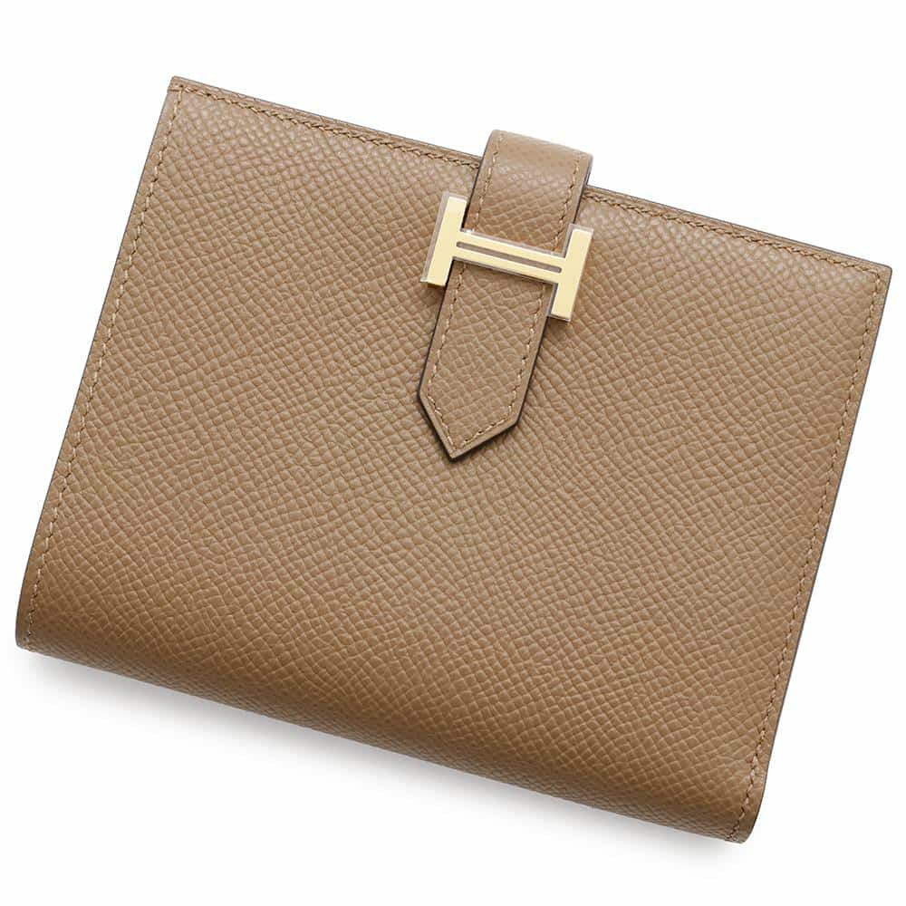 エルメス 二つ折り財布 ベアンコンパクト アルザン/ゴールド金具 エプソン W刻印 HERMES 財布