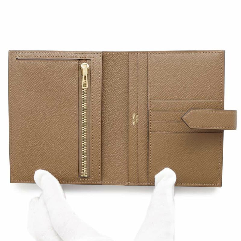 エルメス 二つ折り財布 ベアンコンパクト アルザン/ゴールド金具 エプソン W刻印 HERMES 財布