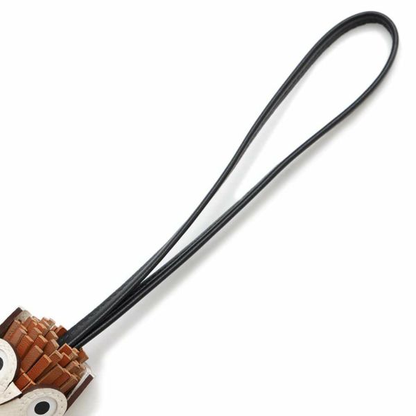 エルメス バッグチャーム シュエット ゴールド/ナタ/ブラック/パンドエピス/ホワイト ラムスキン/エプソン/スイフト W刻印 フクロウ