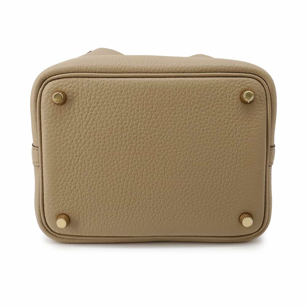エルメス ハンドバッグ ピコタンロックPM ベージュマルファ/ゴールド金具 トリヨンクレマンス W刻印